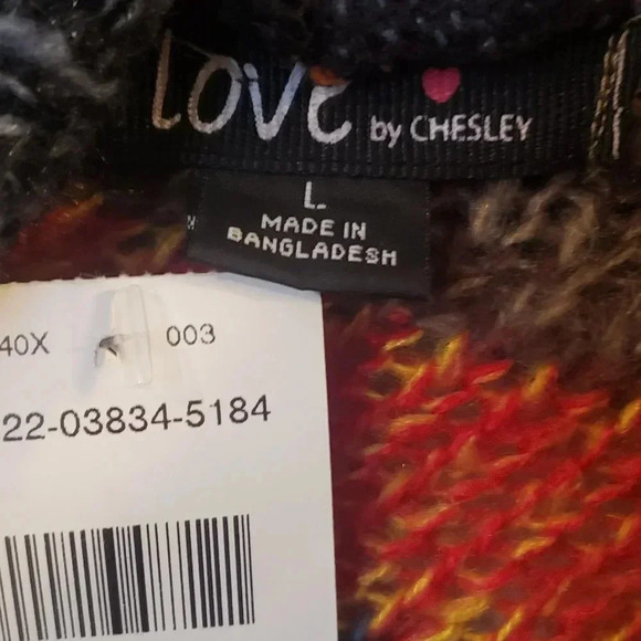 Love by Chesley Striped Poncho - Picture 4 of 6